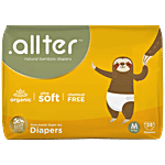 .allter  Organic Bamboo Diapers - Medium Size, 5-8 kgs 28 pcs