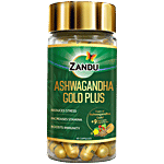 Zandu Ashwagandha Gold Plus Capsules 60 pcs