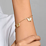 ToniQ Classic Gold-Plated Charm Bracelet For Women 1 pc (Free Size)
