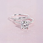 Peora American Diamond Studded Silver-Plated Finger Ring Set of 2