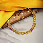 Peora Gold-Plated Maharani Necklace With Earrings Festive Bridal Wear Jewellery 1 Set (Free Size)