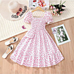 Bolly Lounge Girls Blush Pink Floral Dress 1 pc (9-10 Years)