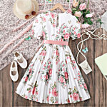 Bolly Lounge Girls Snow White & Pink Floral Dress 1 pc (9-10 Years)