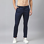 Thomas Scott Blue Slim Fit Flat Front Trousers 1 pc (Size - 30)