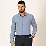 Thomas Scott Blue Regular Fit Striped Shirt 1 pc (Size - XL)