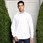 Thomas Scott White Regular Fit Cotton Shirt 1 pc (Size - M)