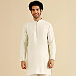 Kisah White Regular Fit Kurta 1 pc (Size - XL)