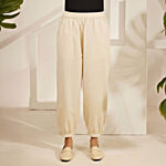 Daali Off White Cotton Regular Fit Salwar 1 pc (Size - 2XL)