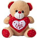 Dimpy Stuff Golden Brown Teddy Bear Holding Red I Love You Heart 1 pc