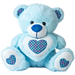 Dimpy Stuff Blue Teddy Bear Holding Sparkle Heart 1 pc