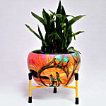 Prime-Metal Flower Planter & Tripod Stand Combo - Lovers Graffiti 1 pc