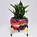 Prime-Metal Flower Planter & Tripod Stand Combo - Twilight Graffiti 1 pc