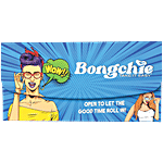 Bongchie Double Booklet Unbleached Rolling Papers - With Tips & Tray 1 pc (64 Papers + 64 Tips)