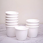 Nurturing Green Plastic Pots - White 10 pcs