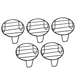 Nurturing Green Circular Metal Plant Stands - Black 5 pcs