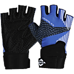 Nivia Crystal 2.0 With Strap Fitness Glove - Blue, Large 1 Pair