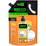 Beco Natural Dishwash Liquid - Orange Citrus Fragrance 2 L Refill Pack