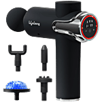 Lifelong Full Body Gun Massager With 5 Heads - 3 Modes, 99 Intensity Levels, Black 1 Unit