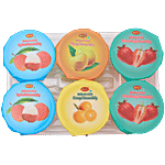 Inaco Nata De Coco Jelly - Lychee, Mango, Strawberry, Orange 720 g (6 Cups x 120 g Each)