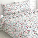 Haus & Kinder Pink Blossoms Pink Cotton 186 TC Double Bedsheet 1 pc