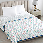 Haus & Kinder Printed Floral Multicolour Cotton Double Dohar 1 pc