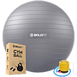 Boldfit Gym Ball - With Foot Pump, 55 cm, Grey 1 pc