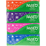 Paseo Smart Facial Tissues - 2 Ply 4 pcs (100 Pulls each)