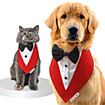 Dog-O-Bow Red "Tuxedo" Bandana 1 pc (Size - M)