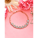 Voylla Sparkling Elegance Hearts Zirconia Rose Gold Plated Bracelet 1 pc