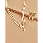 Voylla Festive Hues Pearl Necklace & Earrings Set of 1
