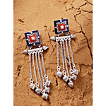 Voylla Mandala Rangoli Inspired Tassels Earrings 1 Pair