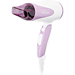 Vega Blooming Air Foldable Hair Dryer VHDH-05 - 1200W, Heat Settings, White & Pink 1 pc