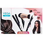 Vega Miss Versatile Styling Set VHSS-03 - Straightener, 1000W Hair Dryer, Curler 1 pc