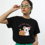 Bewakoof Black Printed Crew T-Shirt 1 pc (Size - L)