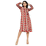 Madame Multicolour Printed Wrap Dress 1 pc (Size - L)