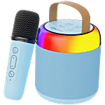 pTron Fusion Bliss 16W Bluetooth Speaker With Wireless Mic, RGB Lights, 6H Playtime, BT 5.3, Blue 1 pc