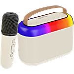 pTron Fusion Joy 20W Bluetooth Speaker With Wireless Mic, RGB Lights, 6H Playtime, BT5.3, Cream 1 pc