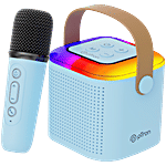 pTron Fusion Tunes 10W Mini Bluetooth Speaker With Wireless Mic, RGB Lights, 8 H Playtime, BT5.1, Blue 1 pc