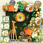 DP Foil Balloons - Lion, Star & Forest Happy Birthday Print 5 pcs