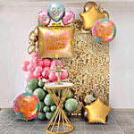 DP Foil Balloon - Star, Round, Happy Birthday, Stay Fabulous Print 5 pcs