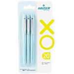 Hauser XO 20 Ball Pen - Blue Ink 3 pcs