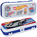 Pratap Hy School Game Hot Wheels Dark Blue & White Pencil Box 1 pc