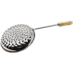Hazel Stainless Steel Boondi Making Channi - With Wooden Handle For Strong Grip 1 pc