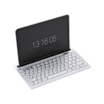 Portronics Bubble Dock Wireless Keyboard With Tablet Holder - Multi-Device Pairing, White 1 pc