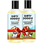Nootie Dirty Doggie Conditioning Shampoo + Tick & Flea Shampoo 300 ml (Pack of 2)