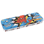 QIPS Marvel Spiderman Character Licensed Double-Layer Compartment Metal Pencil Box 1 pc