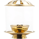 Prime-Metal Brass Designer Jyot With Wing Set - Large 1 pc