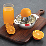 Hazel Stainless Steel Manual Citrus Juicer - Hand Press Squeezer With Round Bowl 1 pc