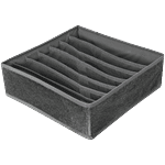DP Linen Foldable Storage Box - 7 Partition, Grey 1 pc