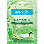 Everyuth Naturals Rejuvenating Cucumber & Aloe Vera Face Sheet Mask 1 pc (Set of 2)